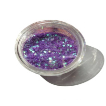 Elegant purple flash mixed chameleon glitter in jars for Decoration, cosmetics (nail polish , lipsticks , eye shadow ) etc